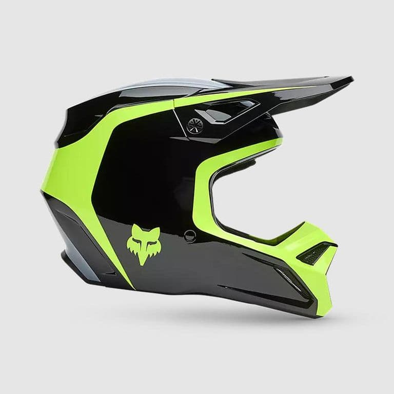 Casco Moto V1 Flow NegroAmarillo - Amarillo - M