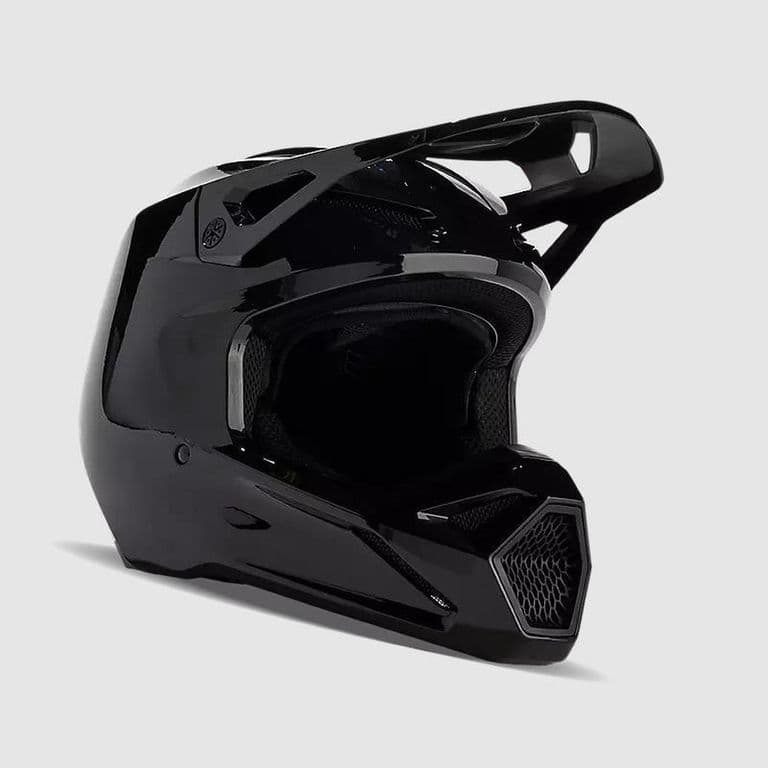Casco Moto V1 Solid Negro - Negro - M