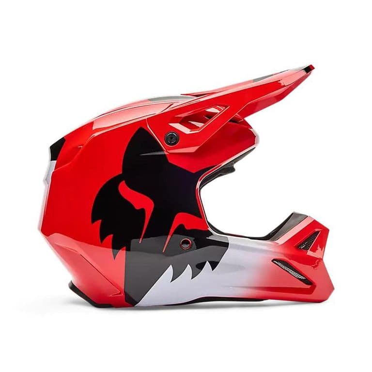 Casco Moto V1 Shield Rojo - Rojo - S