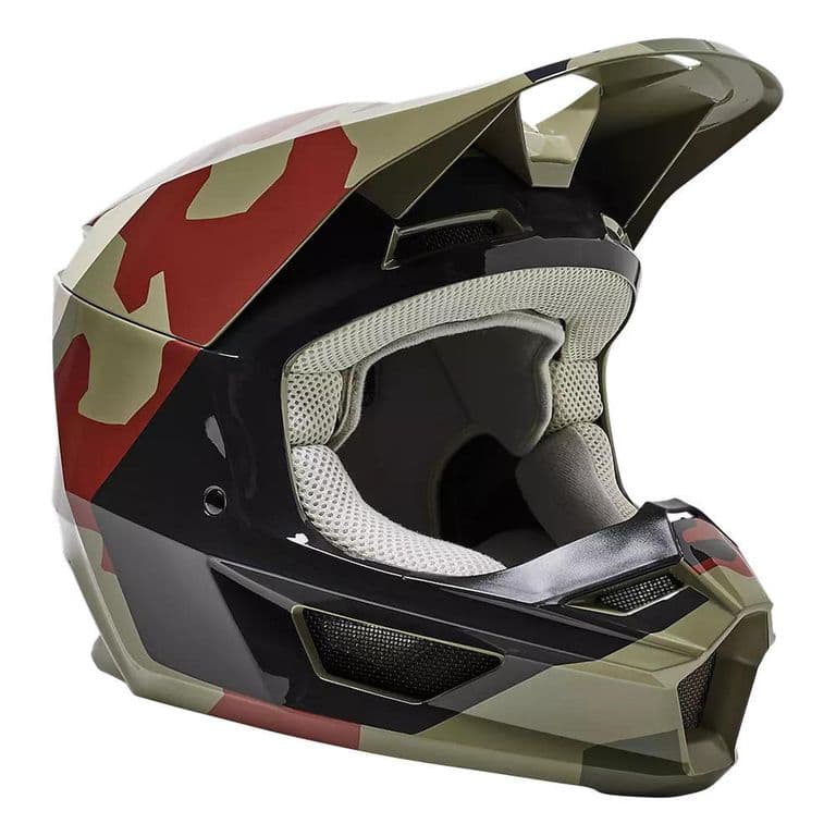 Casco Moto Nino V1 BKNR Camo Verde - Verde - M