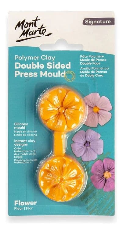 Molde Prensa Doble Cara Flor Arcilla Polimerica