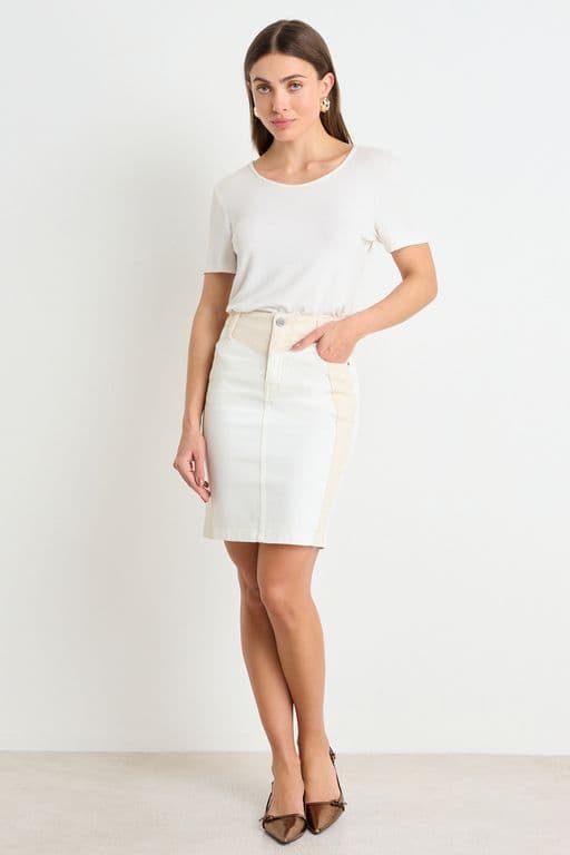 Falda Corta Mujer Crudo Crudo 40