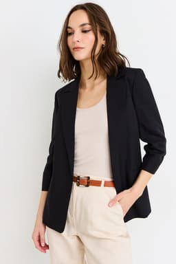 Blazer Mujer Negro Negro 42