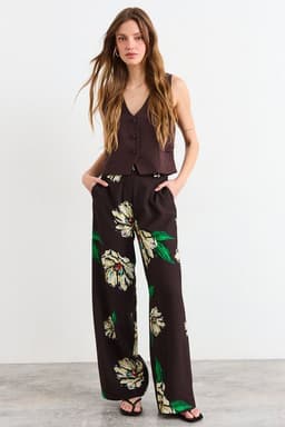 Pantalon Mujer Cafe Cafe 36
