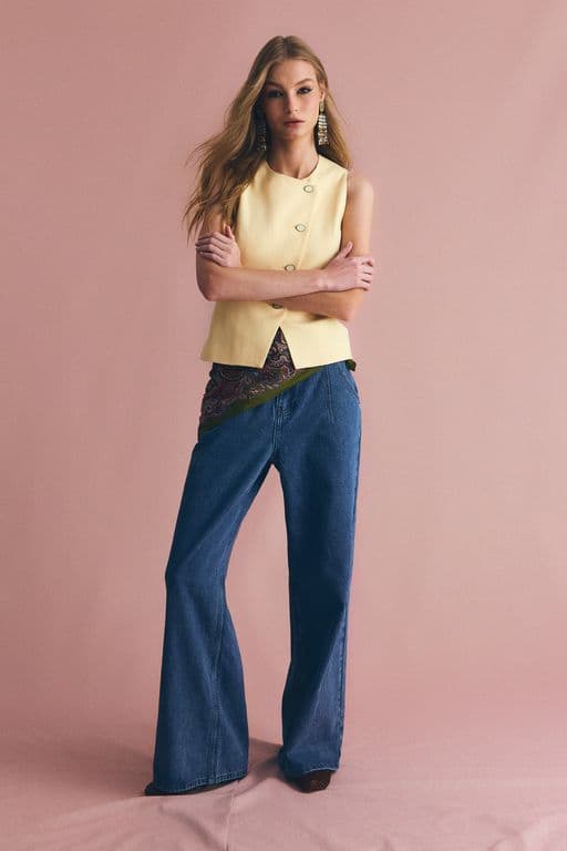 Gilet Mujer Amarillo Amarillo 38