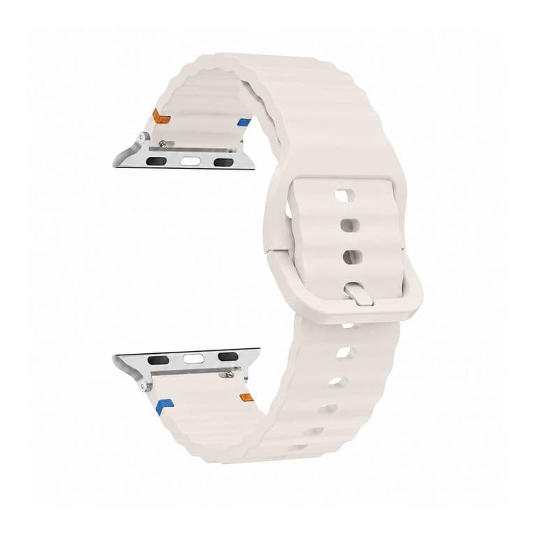 Correa Para Apple Watch Serie 7 - 45MM - Silicona Sport Crema TALLA UNICA