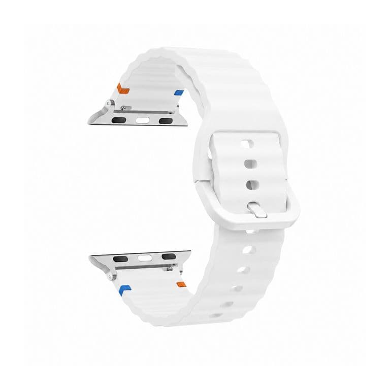 Correa Para Apple Watch Serie 8 - 45MM - Silicona Sport Blanco TALLA UNICA