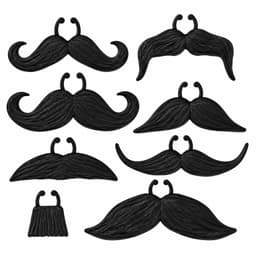 Disfraz Bigote Set de 10 Unidades Halloween / Eventos