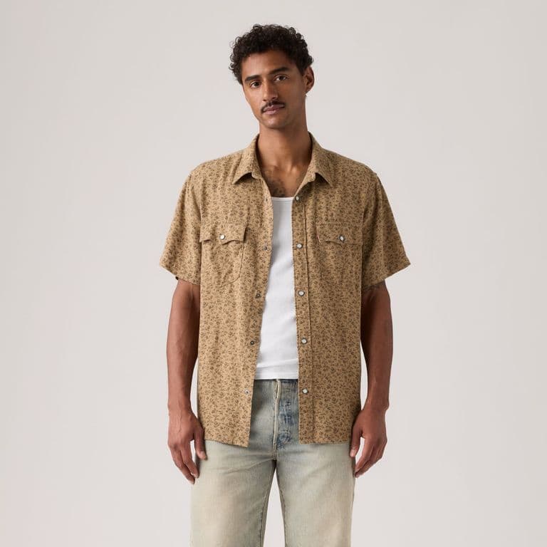 Camisa Hombre Ss Relaxed Fit Western Cafe Cafe L