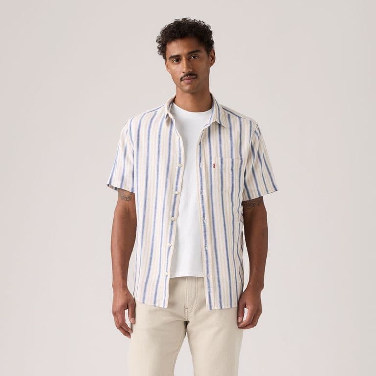 Camisa Hombre S/s Sunset 1 Pkt Standrd Gris Gris M