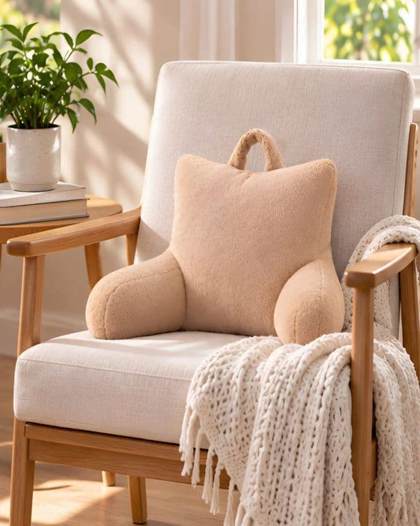 Cojin de Respaldo con Brazos para Cama y Sofa