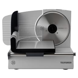Cortadora de Fiambre Electrica 200W Cuchilla 19 cm Acero Inoxidable Rebanadora Gris
