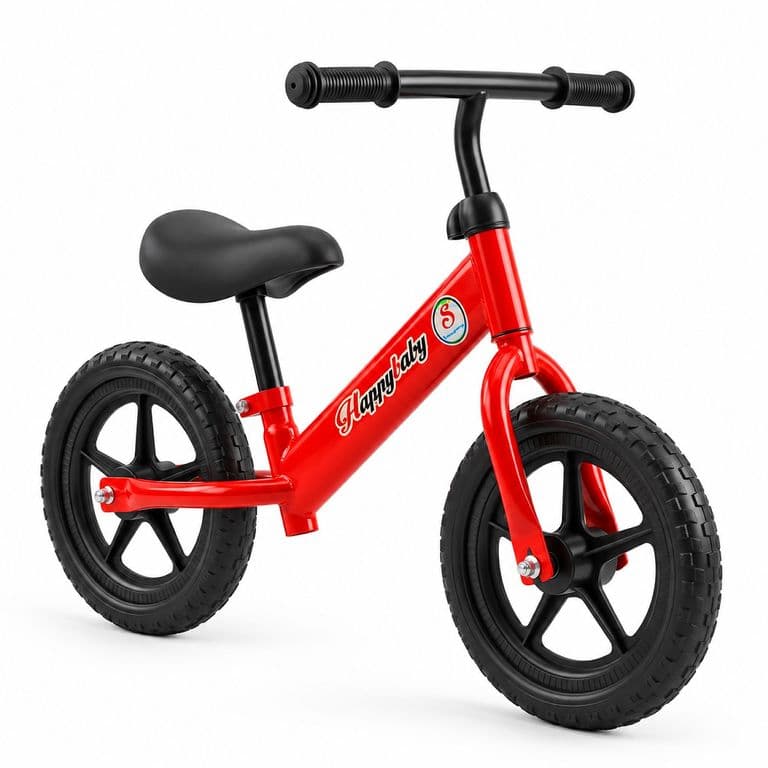 Bicicleta de Equilibrio Infantil Coordinacion Roja Happy Baby Rojo XS
