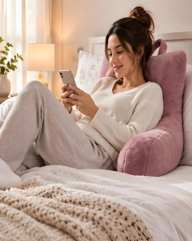 Cojin de Respaldo con Brazos Apoyabrazos para Cama y Sofa