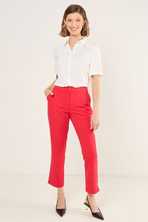 Pantalon Mujer Rojo Rojo 46