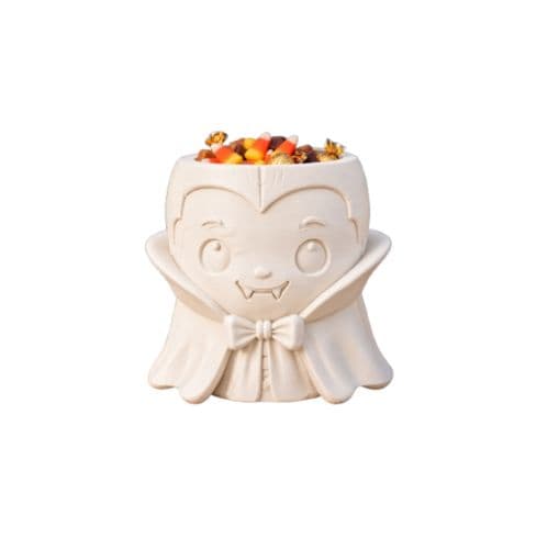 Bowl Decorativo- Dracula Dulcero Halloween 15 cm Blanco