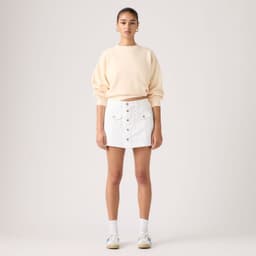 Falda Mujer Button Front Skort Blanco Blanco 27