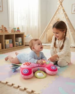 Cojin Sensorial de Estimulacion Temprana para Bebe con Juguetes