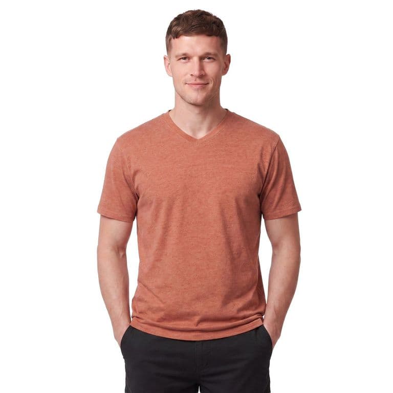 Polera Cuello V Hombre Naranjo L