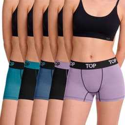 Boxer Corto MUJER Algodon Pack 5 C2 Multicolor XL