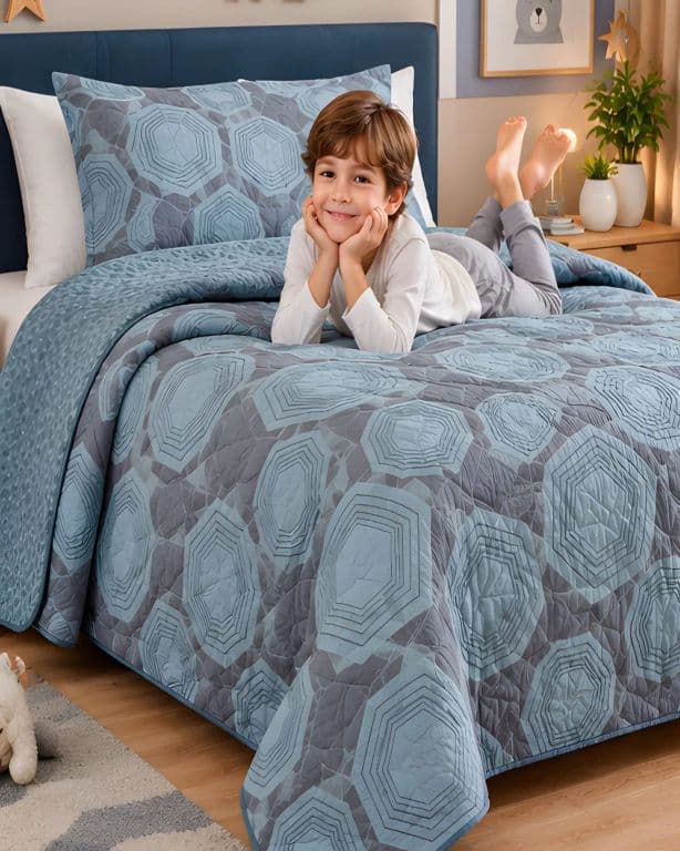 Cubrecamas Quilt de Verano Plaza y Media con Funda