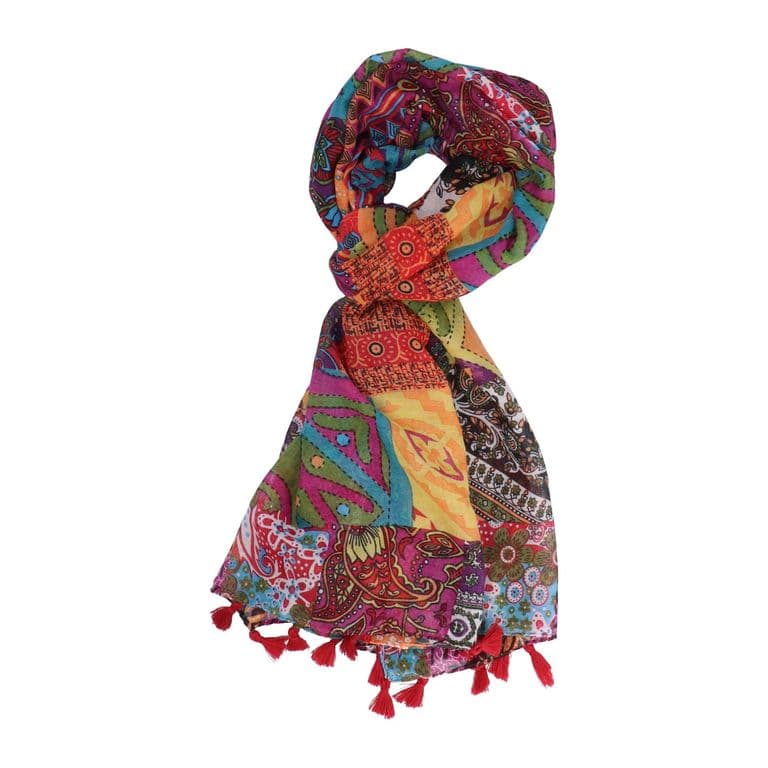 Panuelo Mujer Square Scarf Rojo Rojo TALLA UNICA
