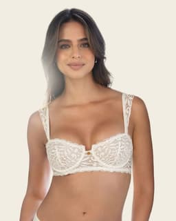 Sosten balconette en encaje 091172 Crema 36B