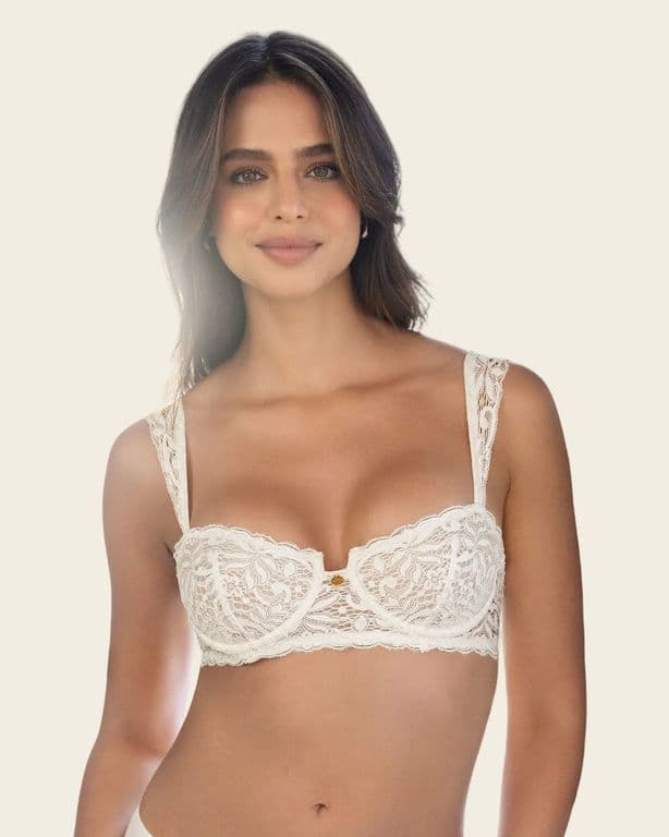 Sosten balconette en encaje 091172 Crema 36B