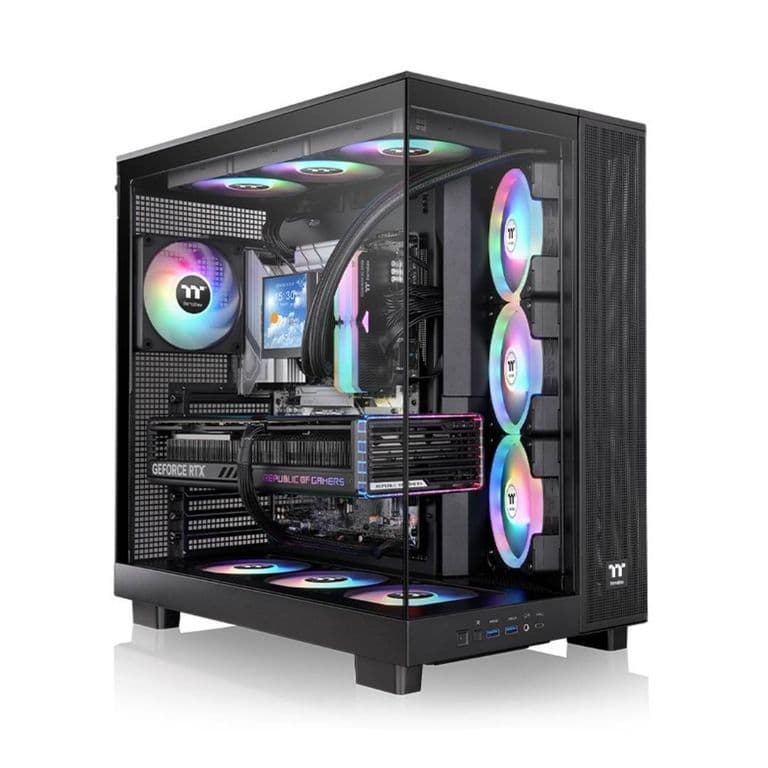 Gabinete View 380 XL TG ARGB Mid Tower ATX Black