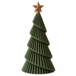 Arbol Navideno 3D Elegante con Estrella Decoracion Hogar (Verde)