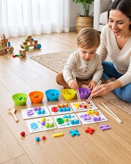 Juego Cognitivo Sensorial Numeros Cuentas Y Matematica
