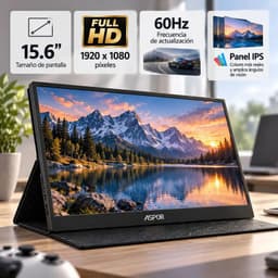 Monitor Portatil Con Pantalla De 15.6 Pulgadas 60hz Full Hd