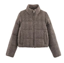 Chaqueta Acolchada Mujer Marron Berna Otono Invierno Cafe L