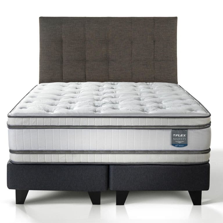 Cama Europea Majesty Super King 200X200 Cm + Respaldo Design Grafito SUPER KING