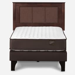 Cama Europea New Ergo T 1 Plaza x 2.00 mt + Respaldo Rachel Chocolate
