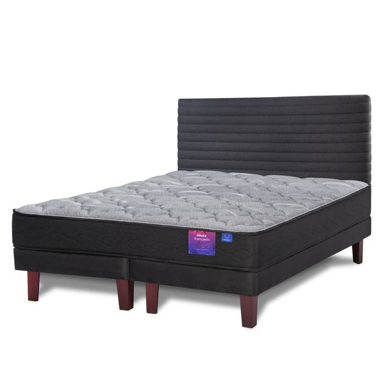 Cama Europea Therapedic Plus King x 2.00mt Base Dividida + Respaldo Modern