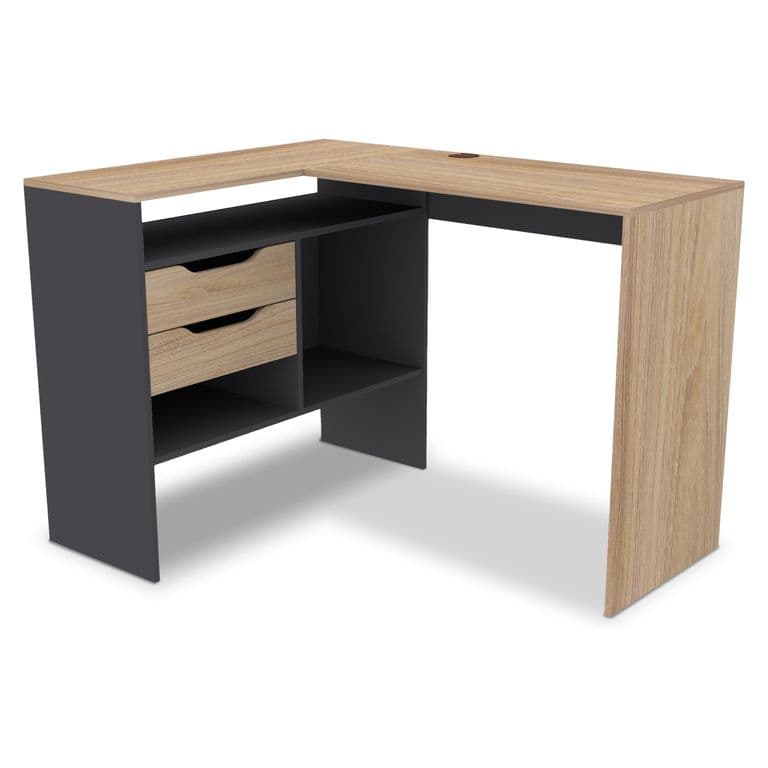Escritorio Milan 2 Cajones 91,5x80x115 cm Gris