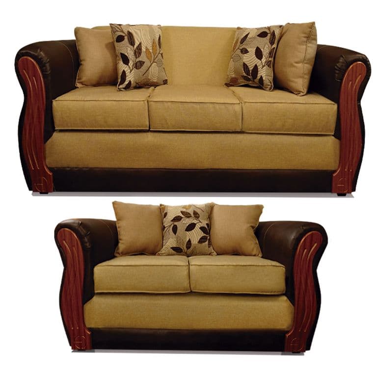 Juego De Living Girona 3+2 T/Pu Elegant Detail Beige
