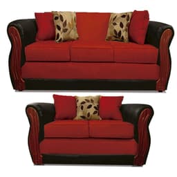 Juego De Living Girona 3+2 T/Pu Elegant Detail Rojo