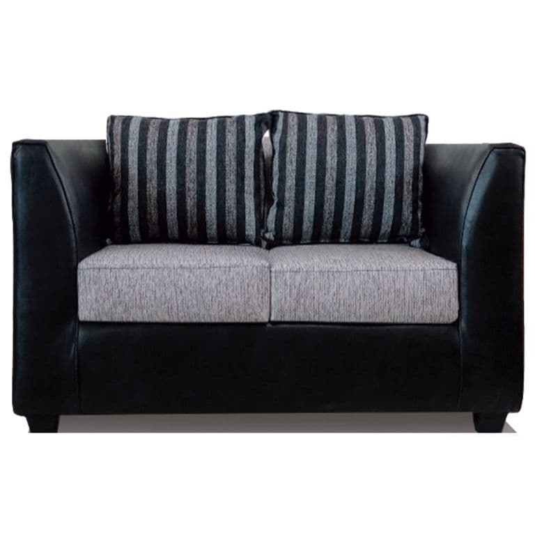 Sofa Valentino 2 Cuerpos T/Pu Gris Plata