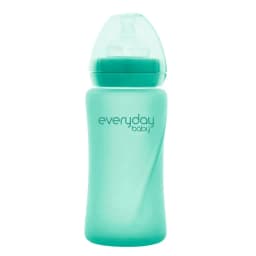 Mamadera De Vidrio Con Recubrimiento De Silicona Healthy 240ml Verde