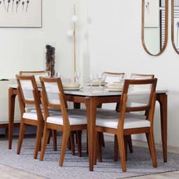 Juego De Comedor Addar 6 Sillas Saga Ratan