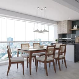 Juego De Comedor Addar 6 Sillas Sagar Ratan
