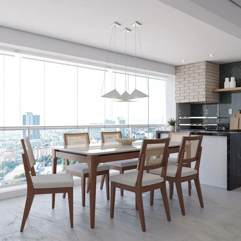 Juego De Comedor Addar 6 Sillas Sagar Ratan