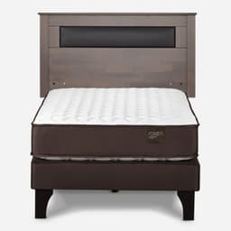 Cama Europea New Ergo T 1.5 Plazas x 2.00 mt + Respaldo Ferrara Gris