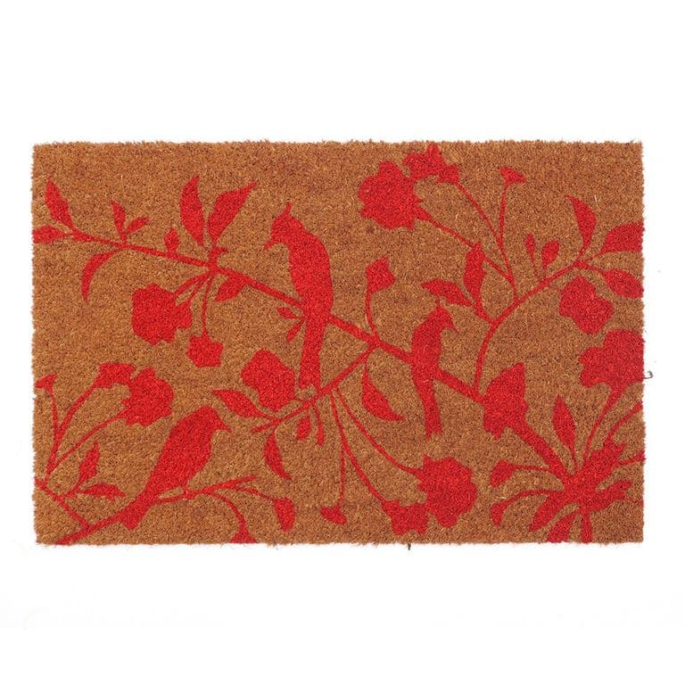Limpiapies Tapete Fibras de Coco 40X60 Cm Exterior e Interior Decoracion Birds