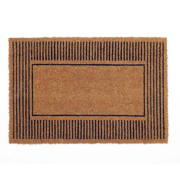 Limpiapies Tapete Fibras de Coco 40X60 Cm Exterior e Interior Decoracion Stripes