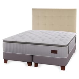 Cama Europea Heritage King x 2.00mt Base Dividida + Respaldo Design Crudo