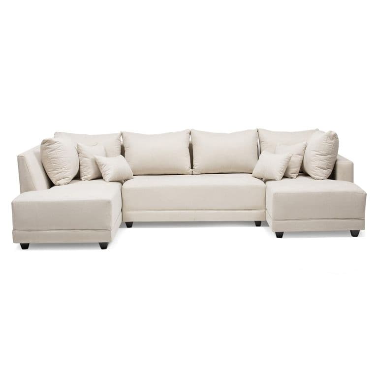 Sofa Seccional Doble Chaise Beige