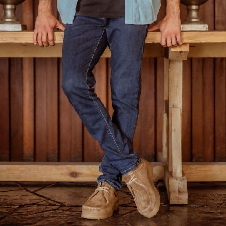 Navajo Zapato Casual Hombre Cuero Cafe 40 CL